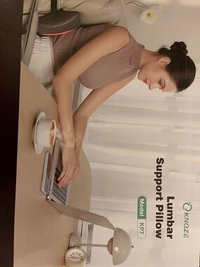 Lumbar Support Pillow With Heat- Gray